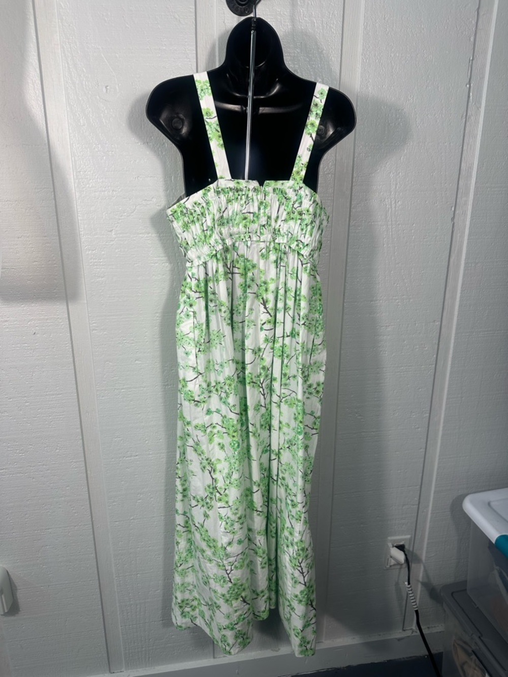J Crew Green and White Floral Strapless Sundress Size 6 EUC - Picture 7 of 8